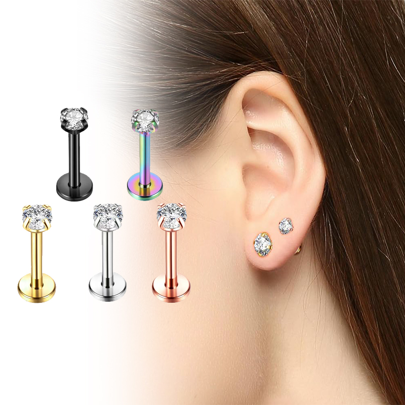 Body Jewelry Titanium - Pendientes de titanio de 16G con
