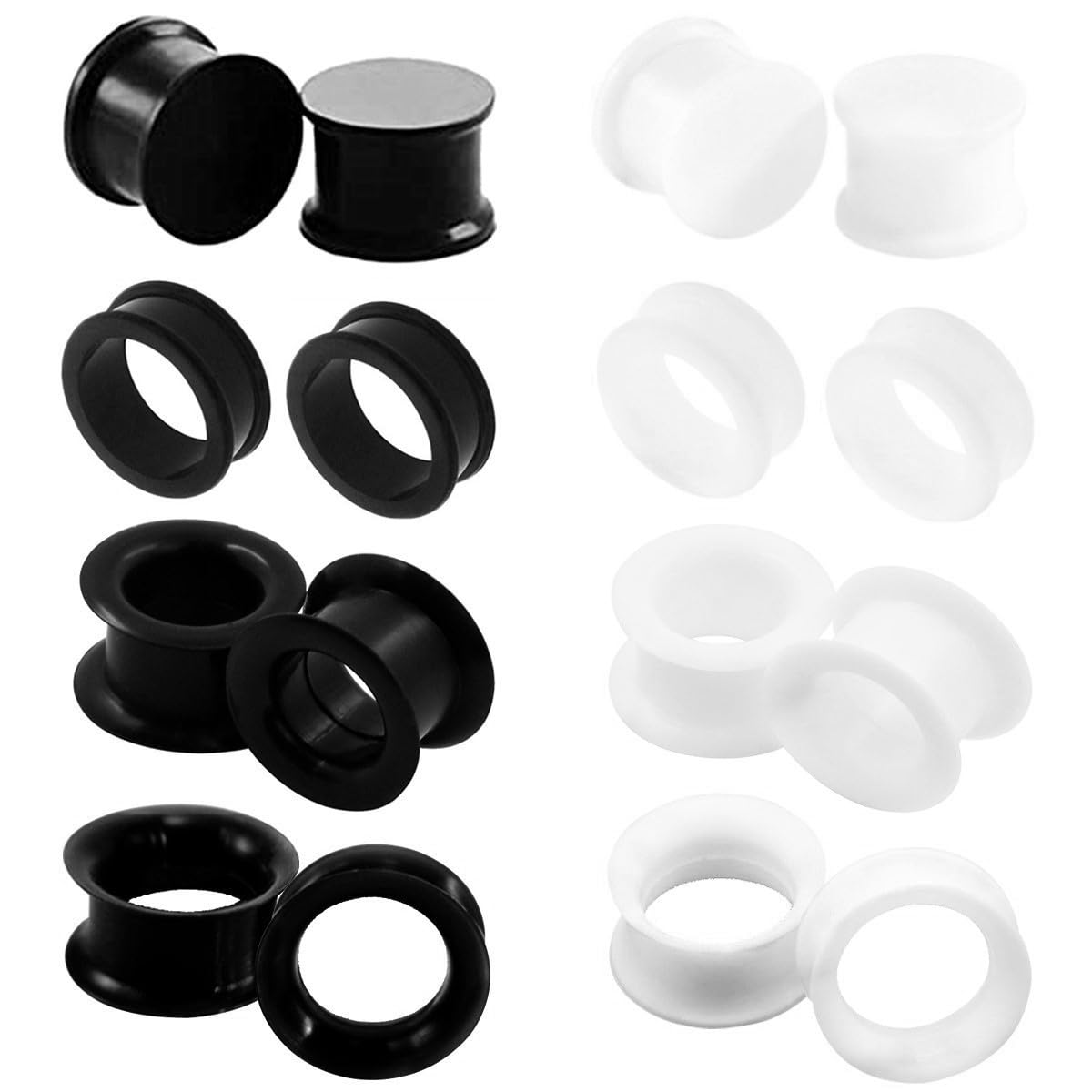 Body Jewelry Gauge Sizes - Dilatadores de silicona para oreja, expansor