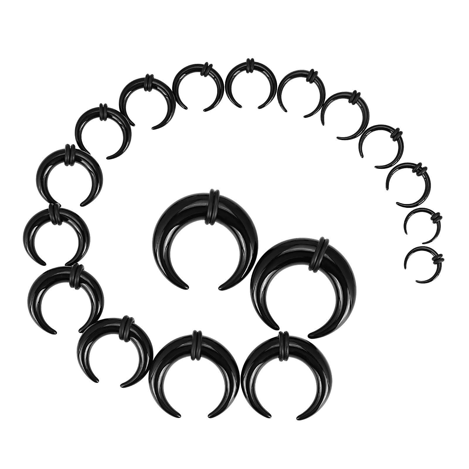 Body Jewelry Gauge Sizes - 18 Uds. De pinzas acrílicas para
