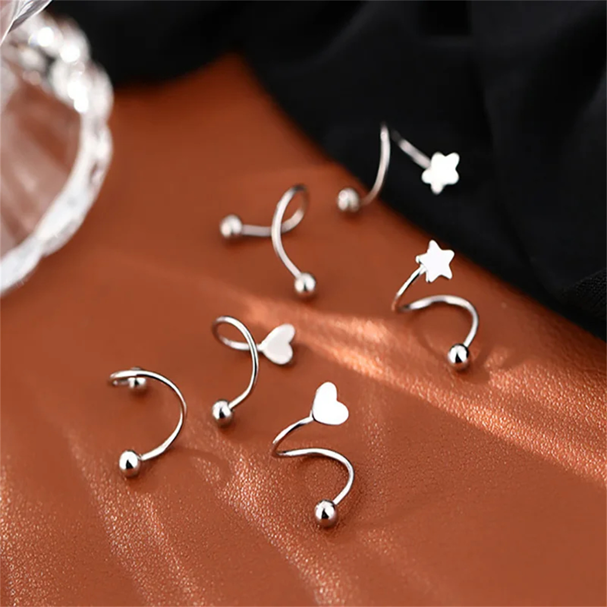 Body Jewelry Hypoallergenic - 2 uds pendientes de tuerca de