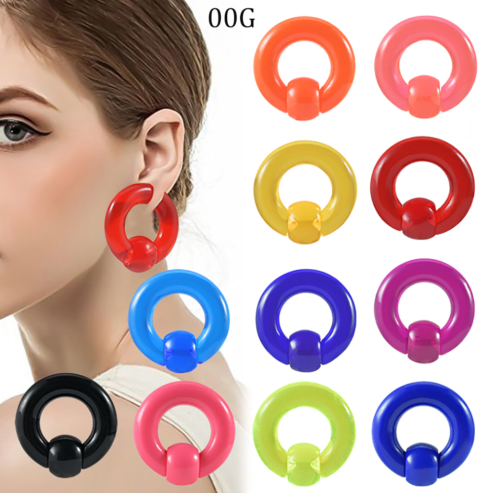 Body Jewelry Gauge Sizes - 2/1 Uds acrílico colorido BCR tamaño
