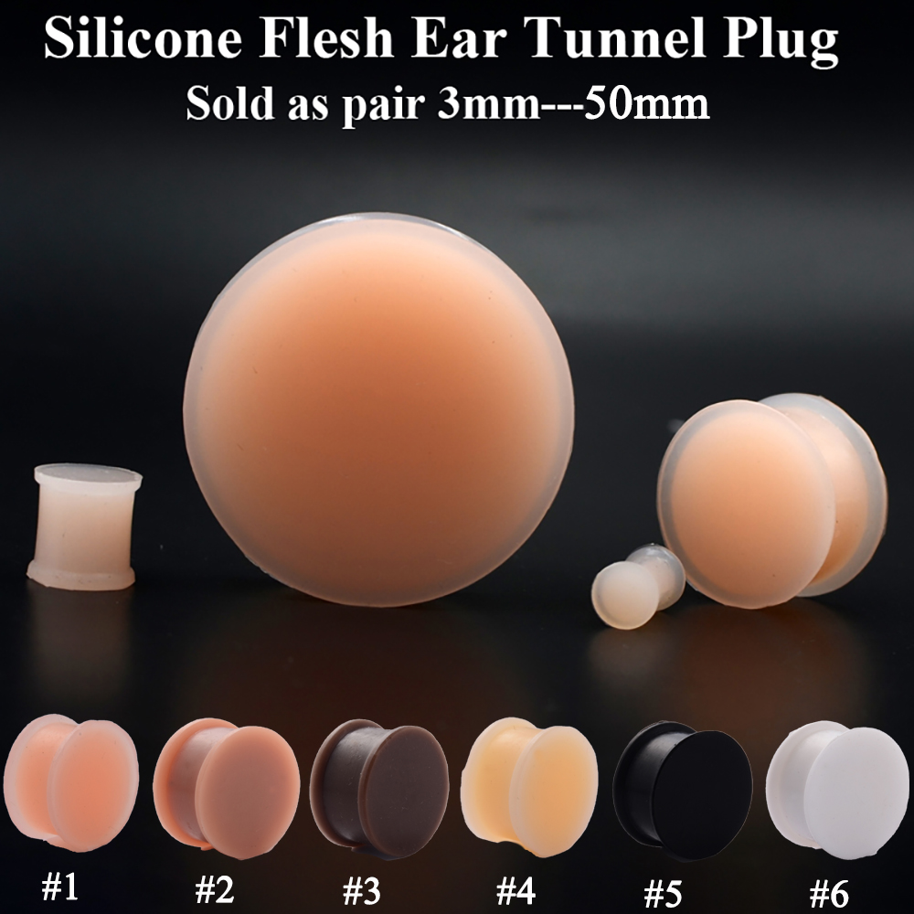 Body Jewelry Gauge Sizes - 1 par de tapones acampanados de