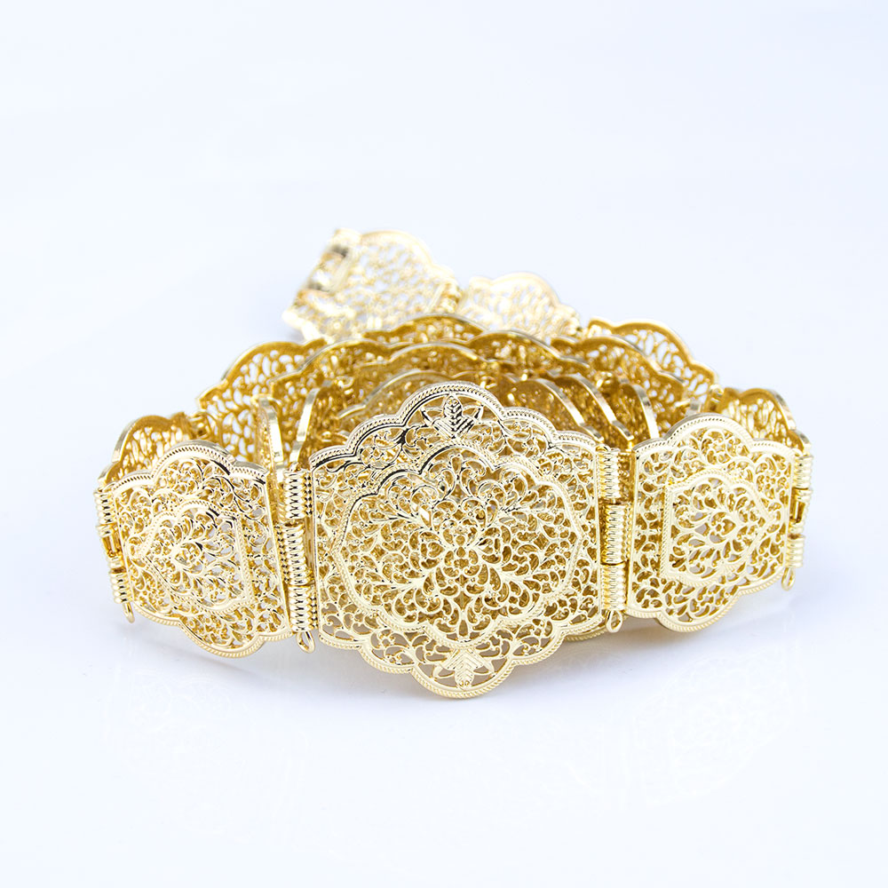 Body Jewelry Gold - Cinturón caftán marroquí elegante para mujer,