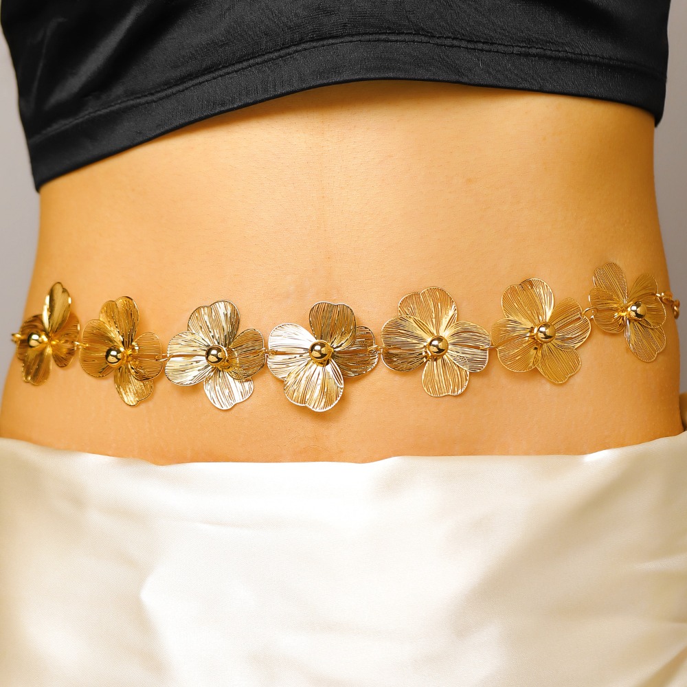 Body Jewelry Gold - Cadena de cintura bohemia de metal