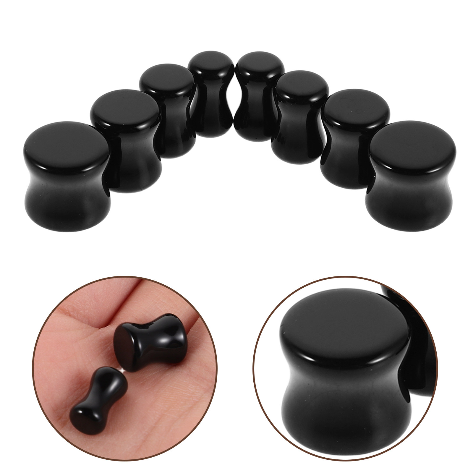 Body Jewelry Gauge Sizes - 4 pares de dilatadores de oreja
