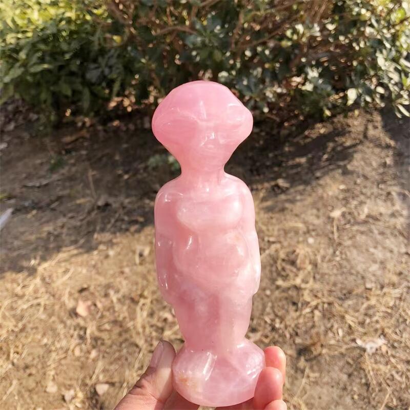Body Jewelry Europe - Estatua de cuarzo rosa natural de