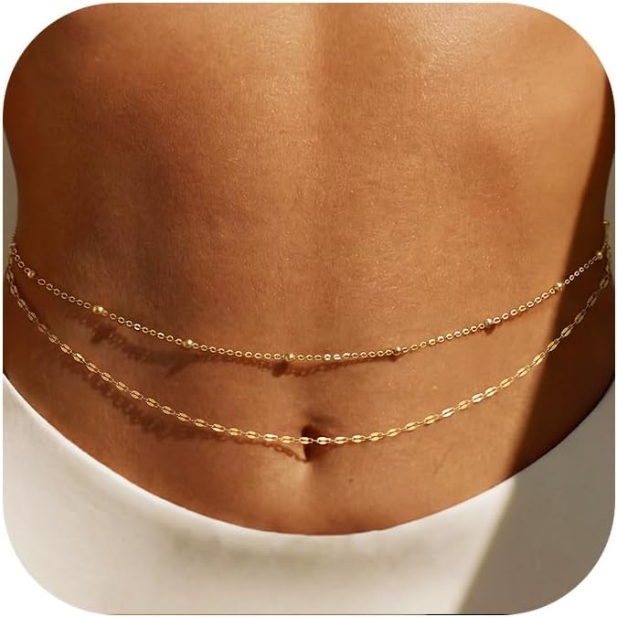 Body Jewelry Gold - Cadena de cintura chapada en oro