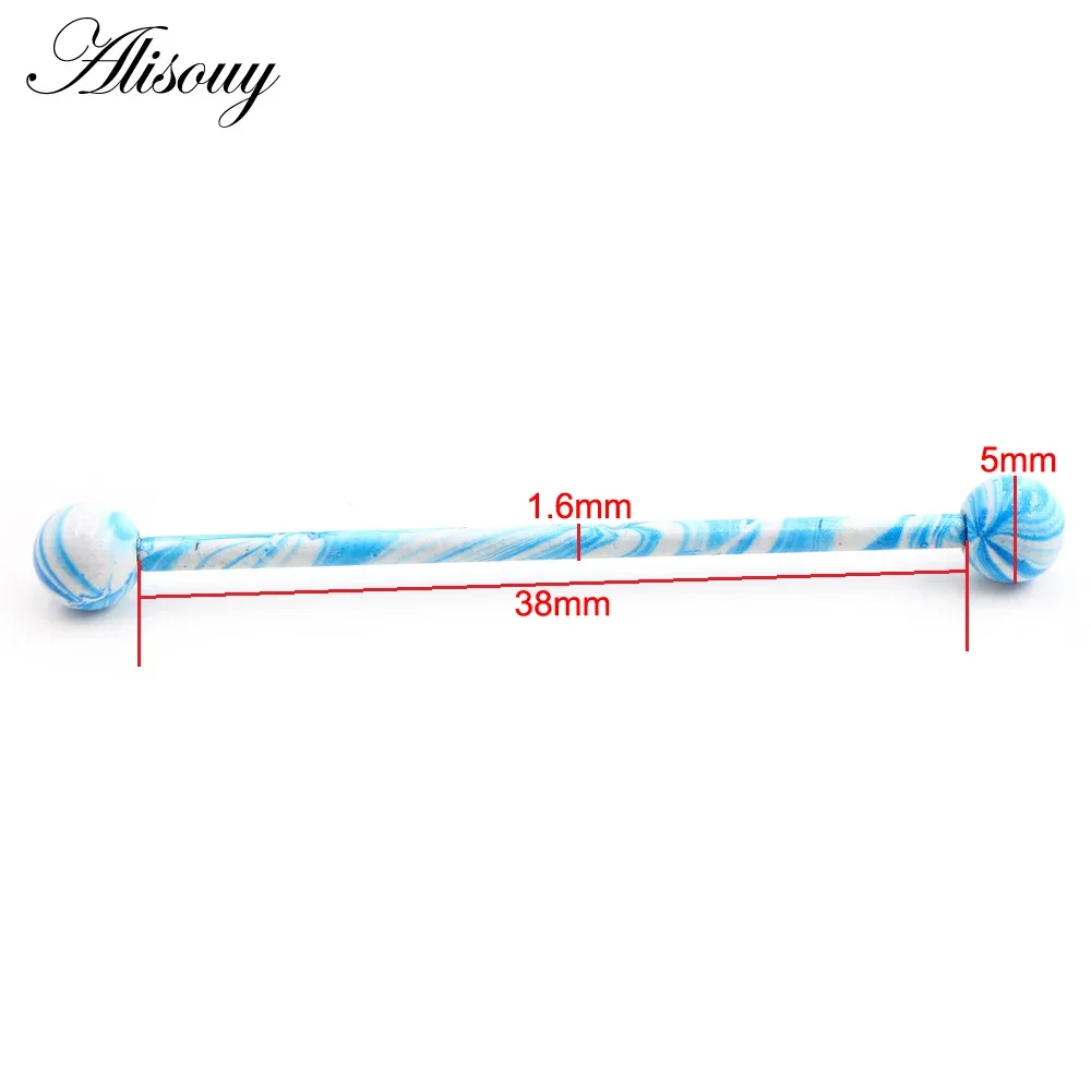 Alisouy, 2 piezas, pendiente d - Industrial Barbell Long reseña y precio