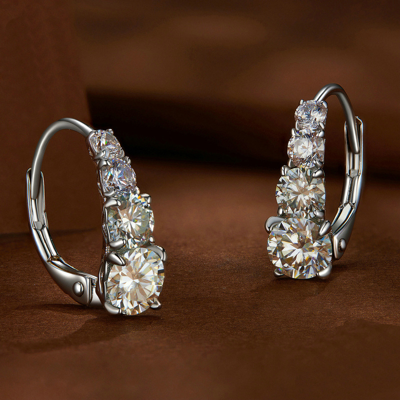 Pendientes de moissanita de pl - Body Jewelry Diamond reseña y precio