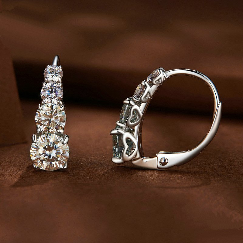Pendientes de moissanita de pl - Body Jewelry Diamond reseña y precio