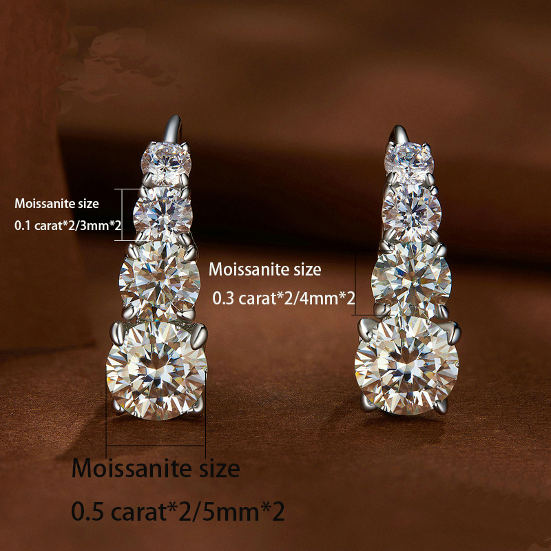 Pendientes de moissanita de pl - Body Jewelry Diamond reseña y precio