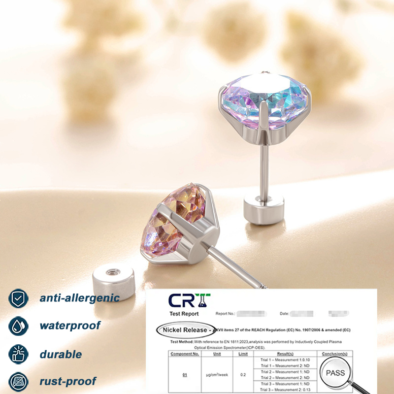 Pendientes de circonita cúbica - Body Jewelry Hypoallergenic reseña y precio