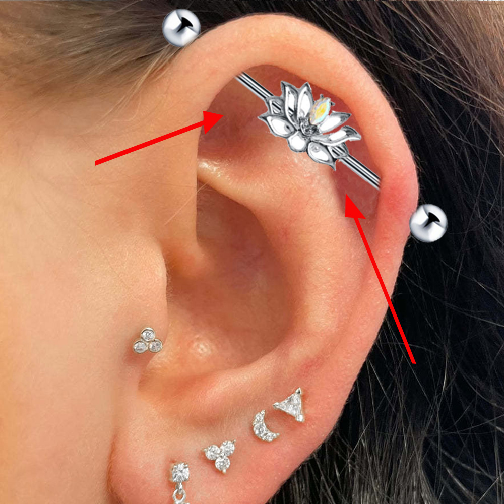 Pendientes largos con barra pa - Industrial Barbell Long reseña y precio