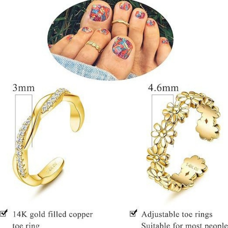Anillo de pie de circón ajusta - Body Jewelry Lot reseña y precio