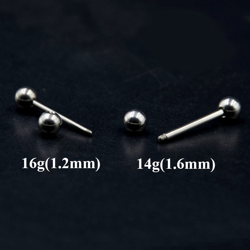 2 piezas 14G/16G Acero quirúrg - Industrial Barbell Long reseña y precio