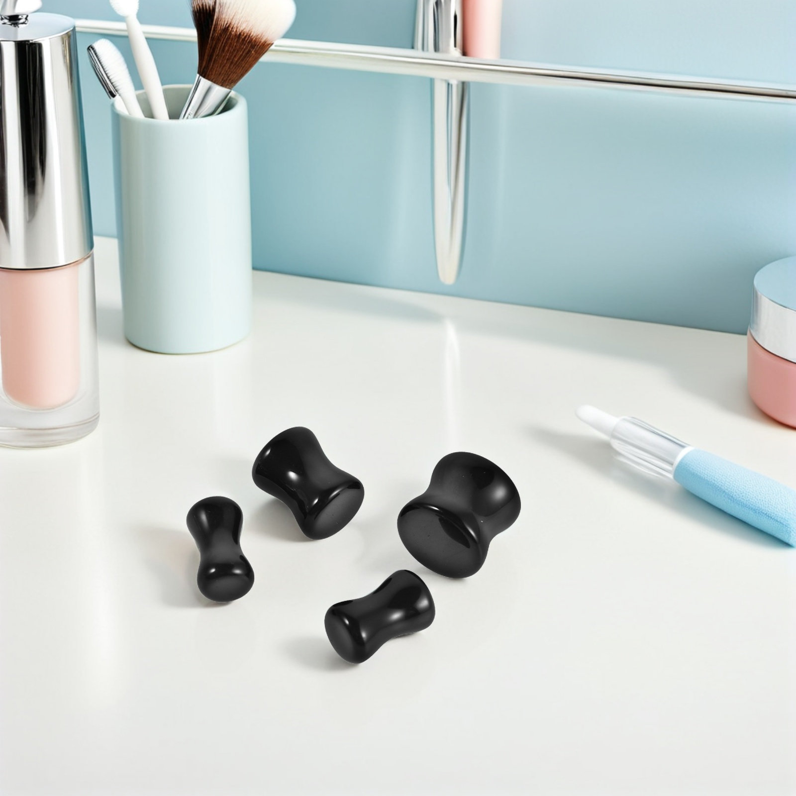 4 pares de dilatadores de orej - Body Jewelry Gauge Sizes reseña y precio