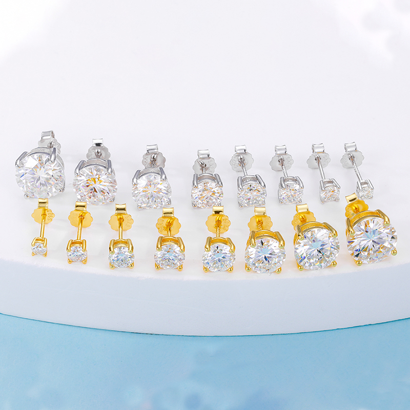 Pendientes clásicos de moissan - Body Jewelry Diamond reseña y precio