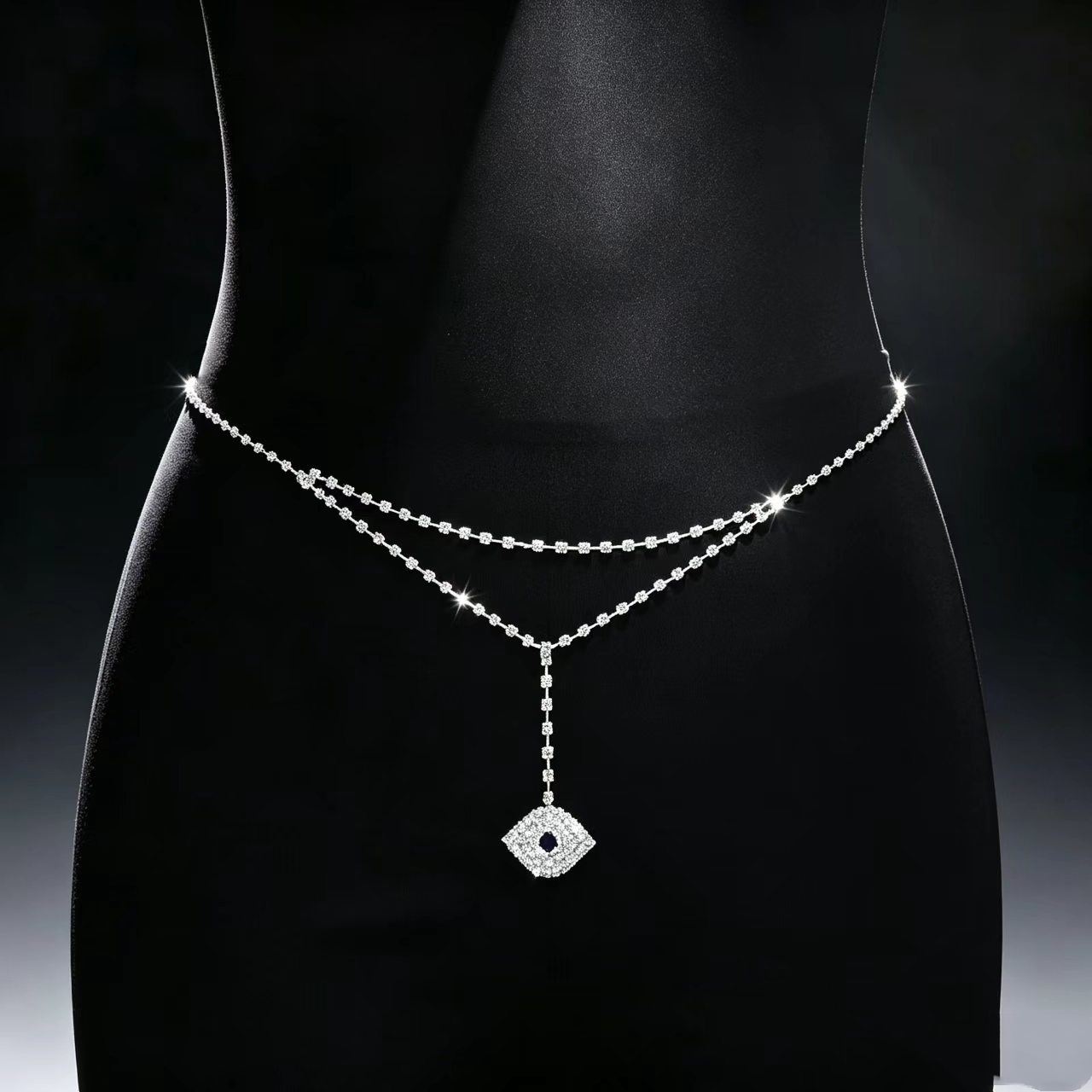 Cadena de cintura con colgante - Body Jewelry Diamond reseña y precio