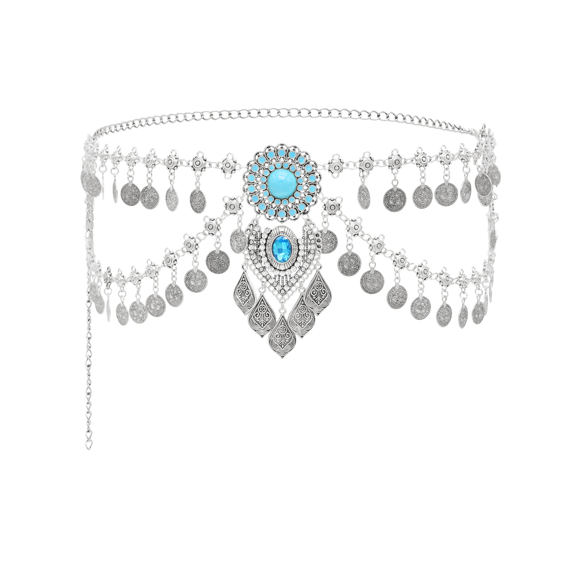 Cadena de cintura de turquesa  - Qualiti Body Jewelry reseña y precio
