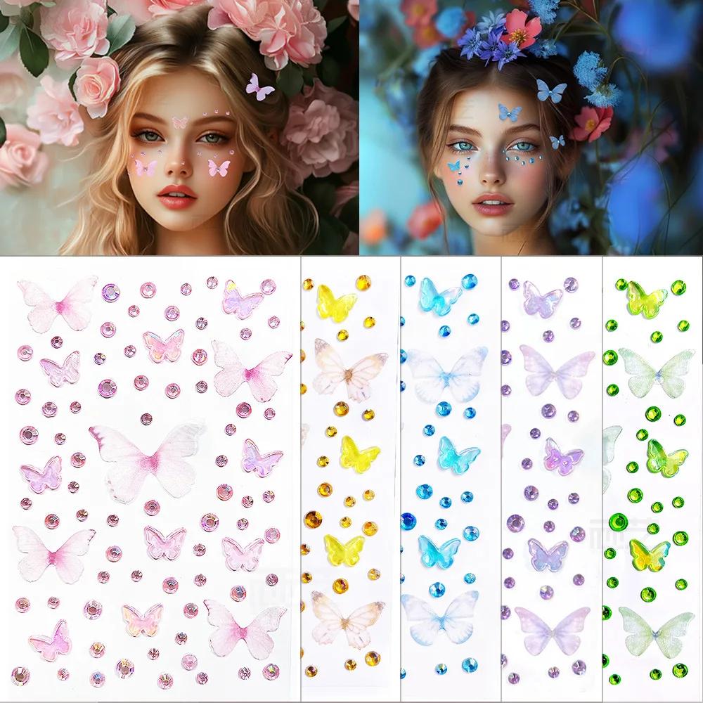 1 hoja ojos cara maquillaje ma - Body Jewelry Diamond reseña y precio