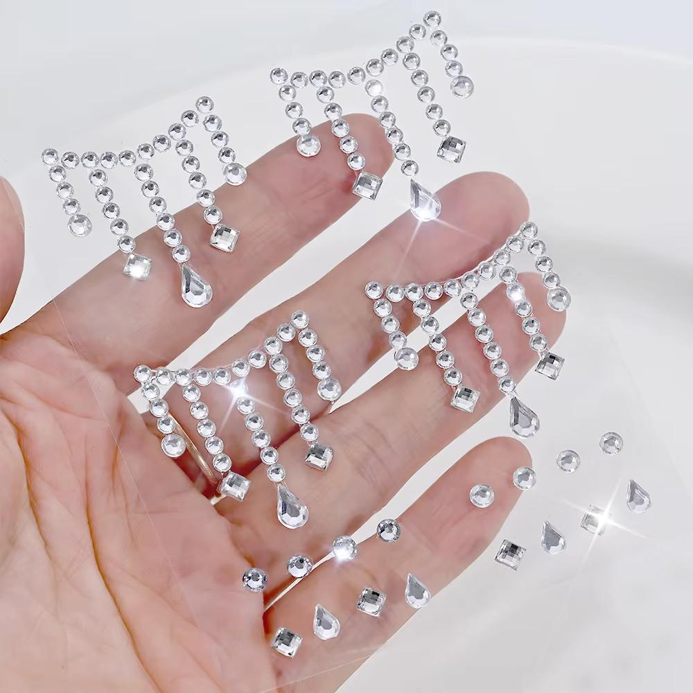 1/5 Hojas Joyas de cara pegati - Body Jewelry Diamond reseña y precio