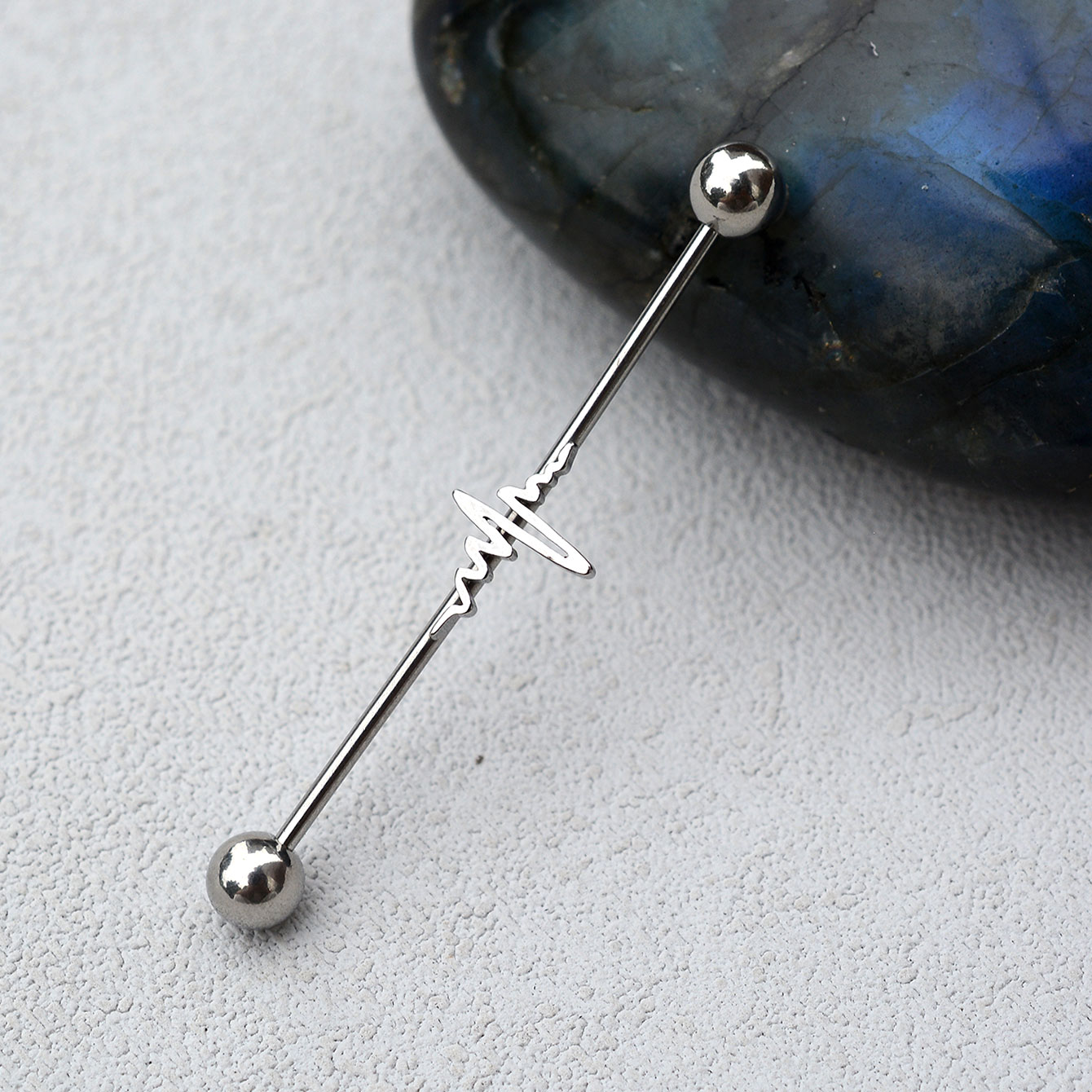 1 unidad de arete industrial l - Industrial Barbell Long reseña y precio